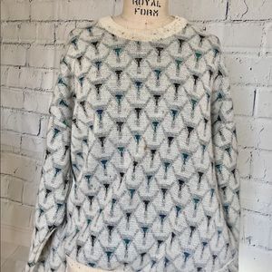 **sold**Principe Men’s Print Chunky Knit Sweater